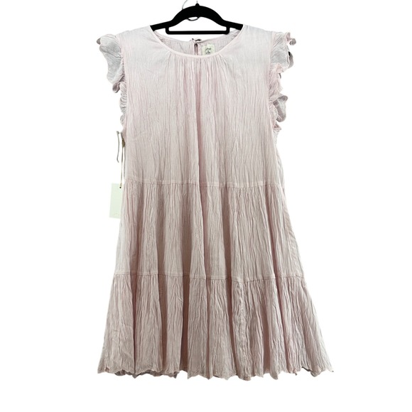 Wilfred Dresses & Skirts - NWT Wilfred Aritzia Sedonie Tiered Mini Dress Light Baby Pink Size M